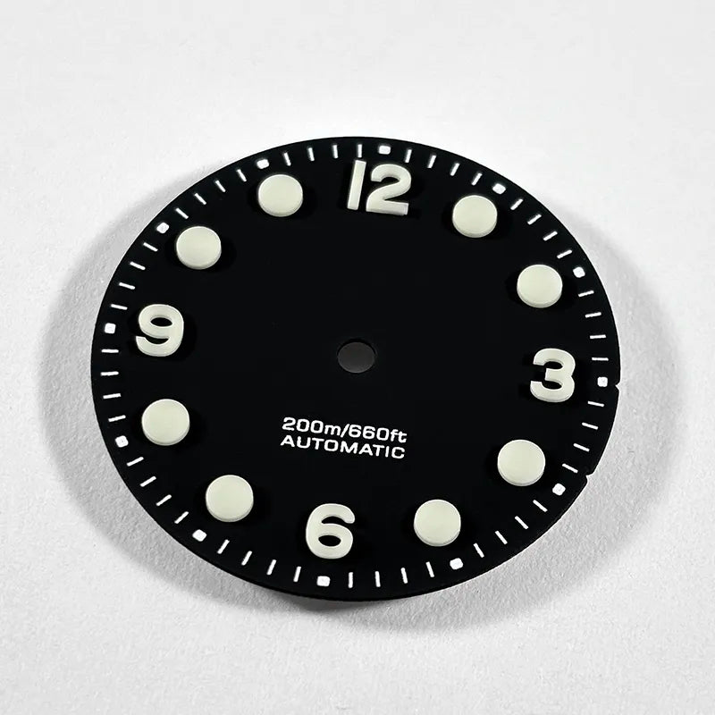 Retro 369 Number Dial 28.5mm Gradient Matte Dial BGW9 C3 Lume for NH35NH38 Movement No Date Dial