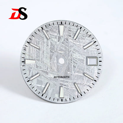28.5mm Gray Natural Meteorite Dial BGW9 C3 Lume NH35NH36 Automatic Movement