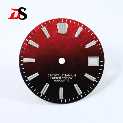 28.5mm Dial Crystal Titanium GS MOD Chaotic Texture No Lume NH35 Movement
