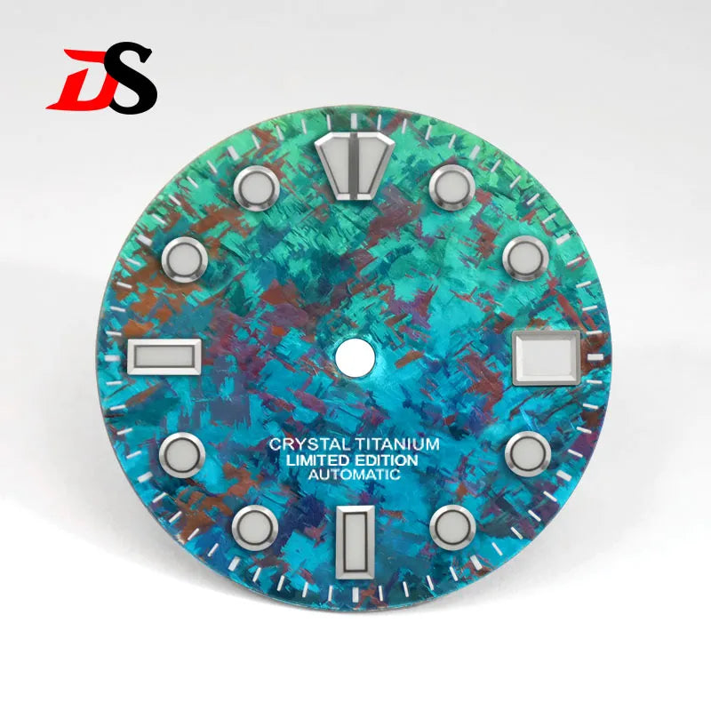 28.5mm Dial Crystal Titanium Text Dial Chaotic Texture BGW9 C3 Lume NH35 Movement