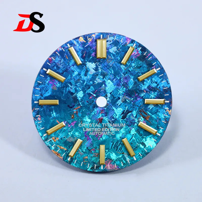 28.5mm Dial Ice Crystal Titanium Dial No Lume NH35 Movement No Date Dial