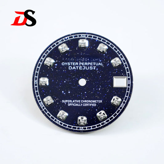 Diamond Blue Starry Dial Stone Zircon NH35 28.5mm