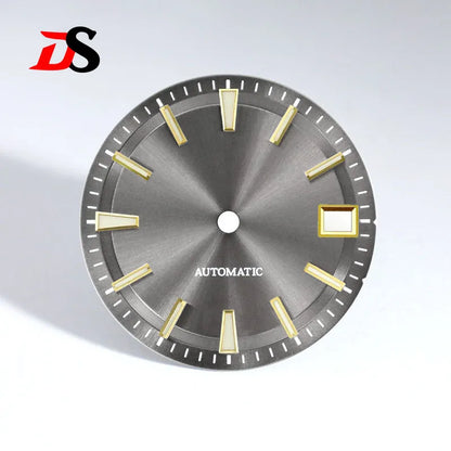 28.5mm Sunburst Dial Blue Lume NH35 Movement 3 O 'clock