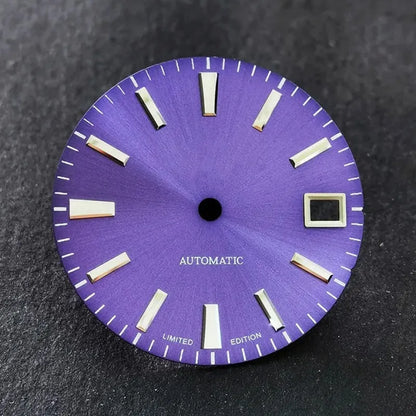 No Lume 28.5mm Dial Sunburst Modified Watch NH35 Movement