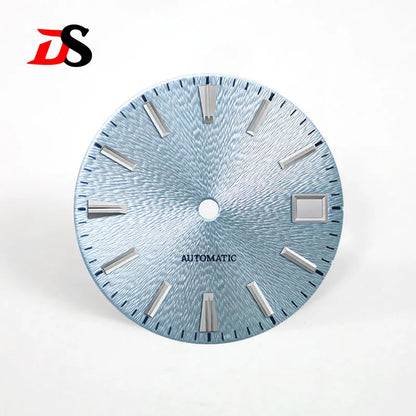 28.5mm Red Sunburst GS No Lume Invisible Textured Dial NH35 Movement