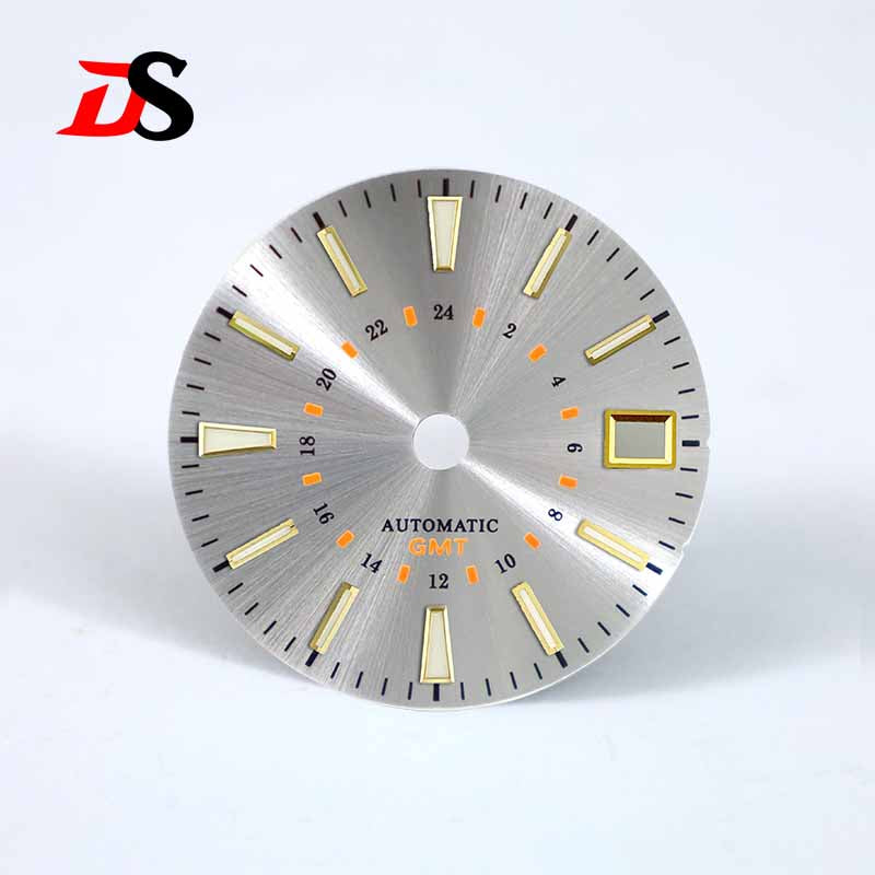 Sunburst 24-hour GMT Sun Pattern blue luminous Dial NH34 Movement 28.5mm