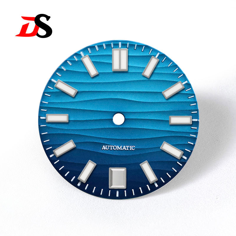DS 6 O'clock Date Wave Dial BGW9/Blue Feather NH3528.5mm NH34