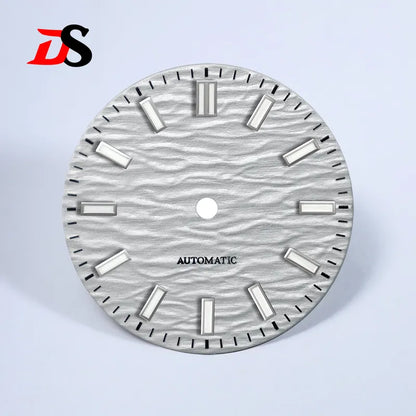 28.5mm Dial Gradient Wave Pattern Dial Blue Lume Date for NH35/NH38 Movement