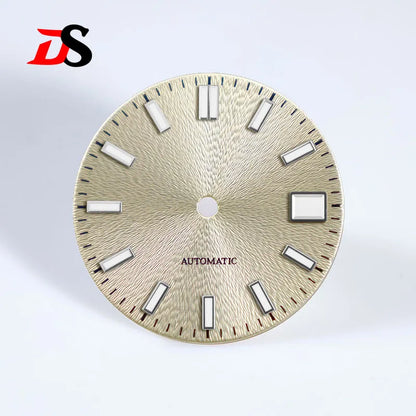 28.5mm Invisible Texture Blue Lume NH35 Movement Multiple Colors Sunburst