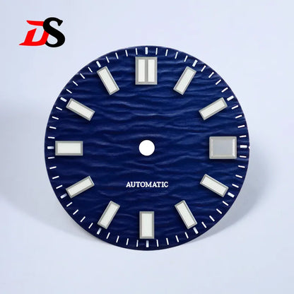 28.5mm Gradient Wave Dial Blue Lume for NH35/NH38 Movement