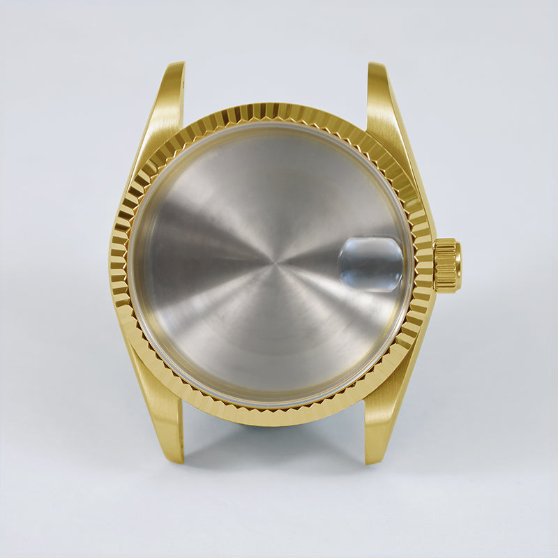 36mm Oyster Case Glass Back Rose Gold Steel Sapphire AR Coating