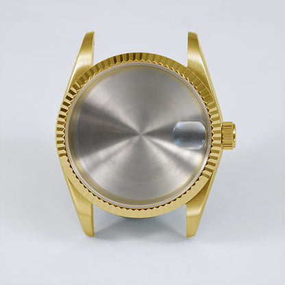 36mm Oyster Case Glass Back Rose Gold Steel Sapphire AR Coating