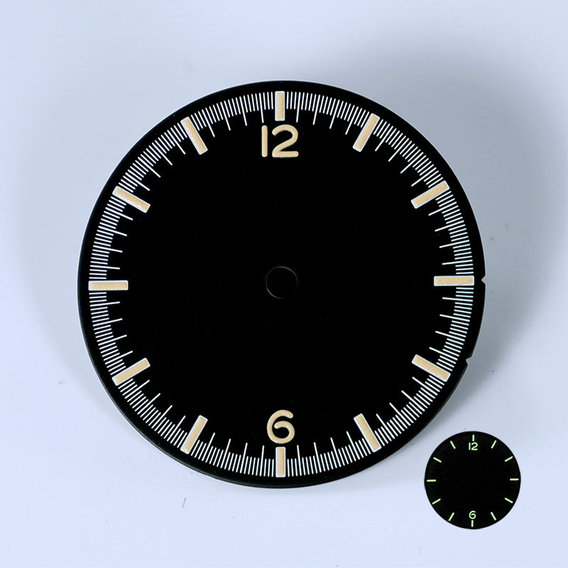 Retro Dial Matte Black No Date 40 Layers Lume