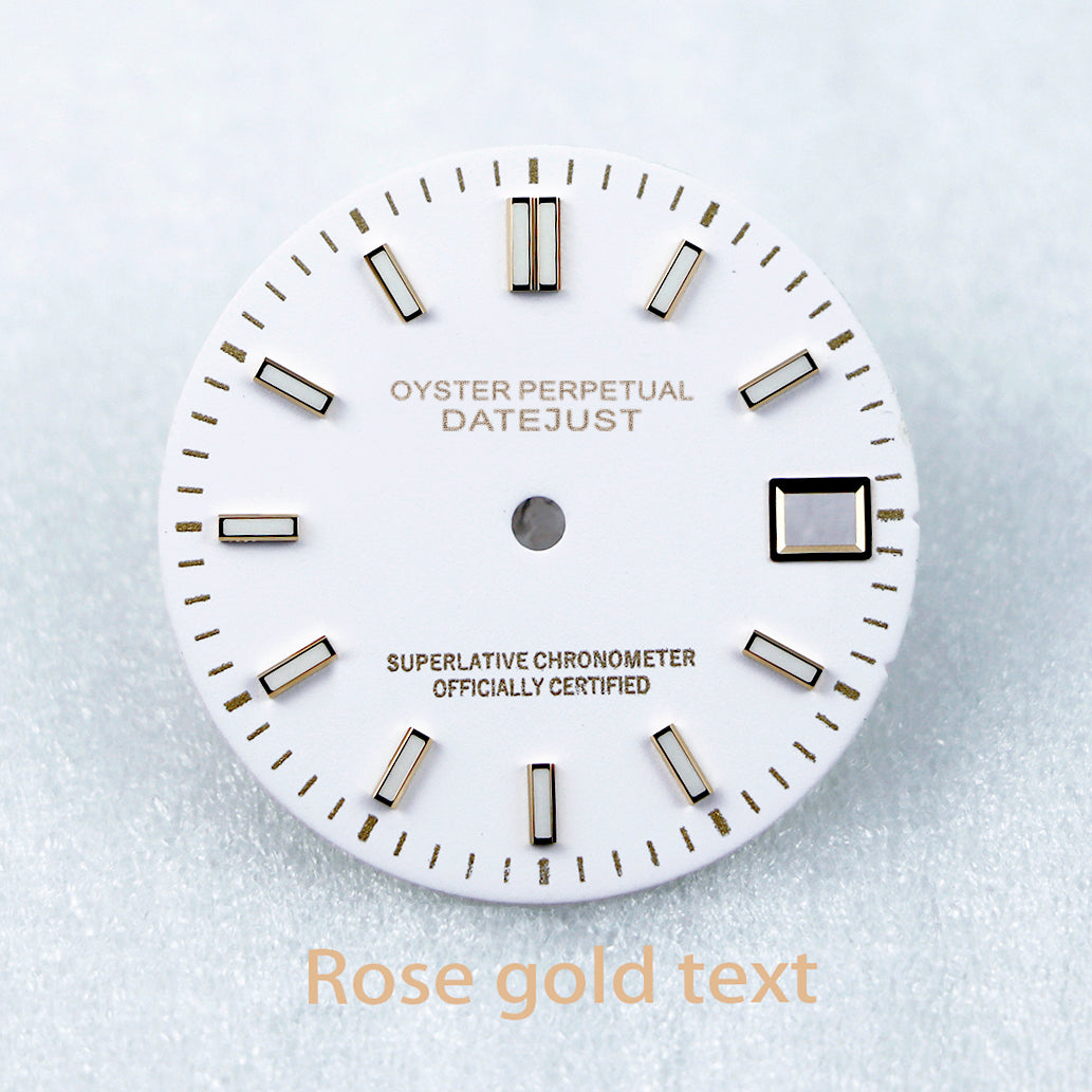 Date just Dial Rose+Gold text