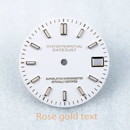 Date just Dial Rose+Gold text