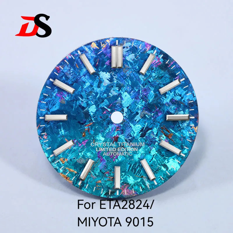 Ice Crystal Titanium 28.5mm Dial No Lume NH35 NH38 ETA2824/MIYOTA 9015 Movement No Date Dial
