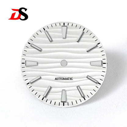 28.5mm Wave Dial no date Blue lume NH35 NH34 Movement