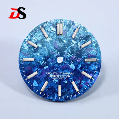 28.5mm Dial Ice Crystal Titanium Dial No Lume NH35 Movement No Date Dial