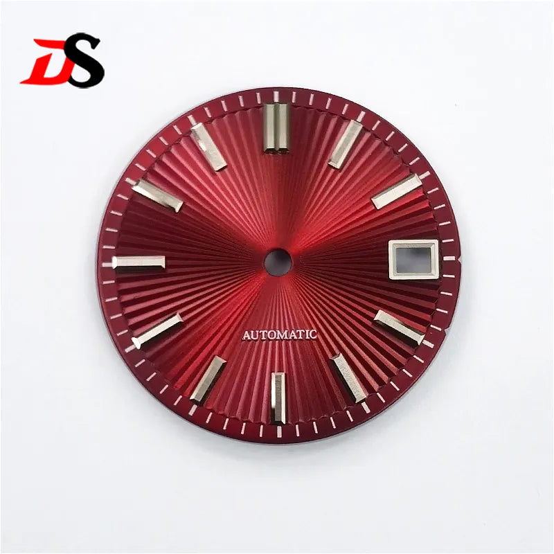 Red Cocktail Dial NH35NH34 No Lume 28.5mm
