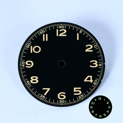 Retro Dial Matte Black No Date 40 Layers Lume