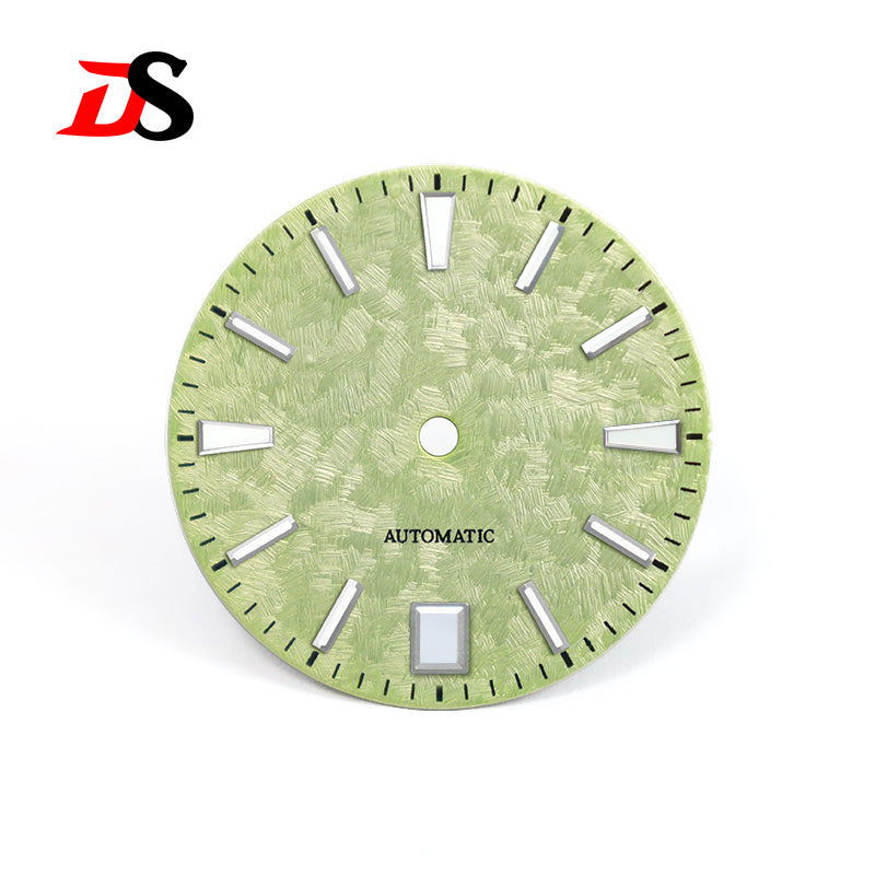 62GS 6 O'clock Date Dial Cherry Minute Mark NH35 Blue Lume Sakura Spring Light-green 28.5mm for SKX007 GS