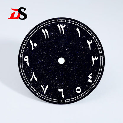 28.5mm Dial Arab Black Starry Sky Black Sandstone NH35NH38 Movement No Date