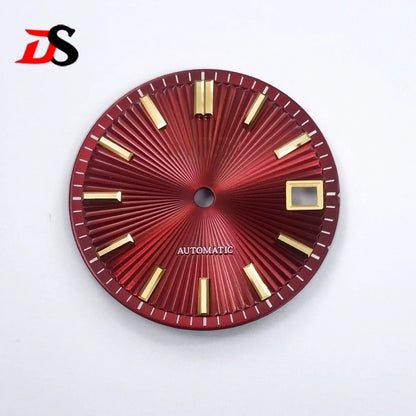 Red Cocktail Dial NH35NH34 No Lume 28.5mm
