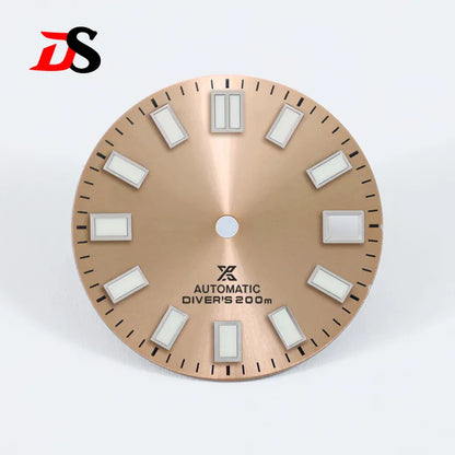 28.5mm Sunburst X Dial Blue Lume for NH35 Movement Watch Accessories