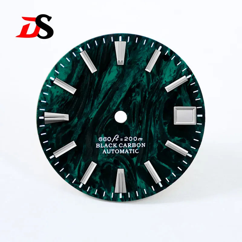 28.5mm Dial Lava Carbon Fiber No Lume for NH35 NH38 Movement