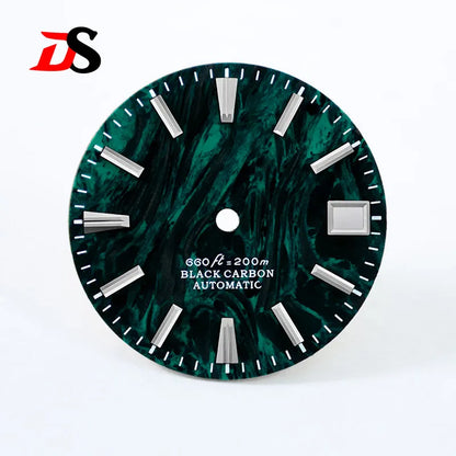 28.5mm Dial Lava Carbon Fiber No Lume for NH35 NH38 Movement