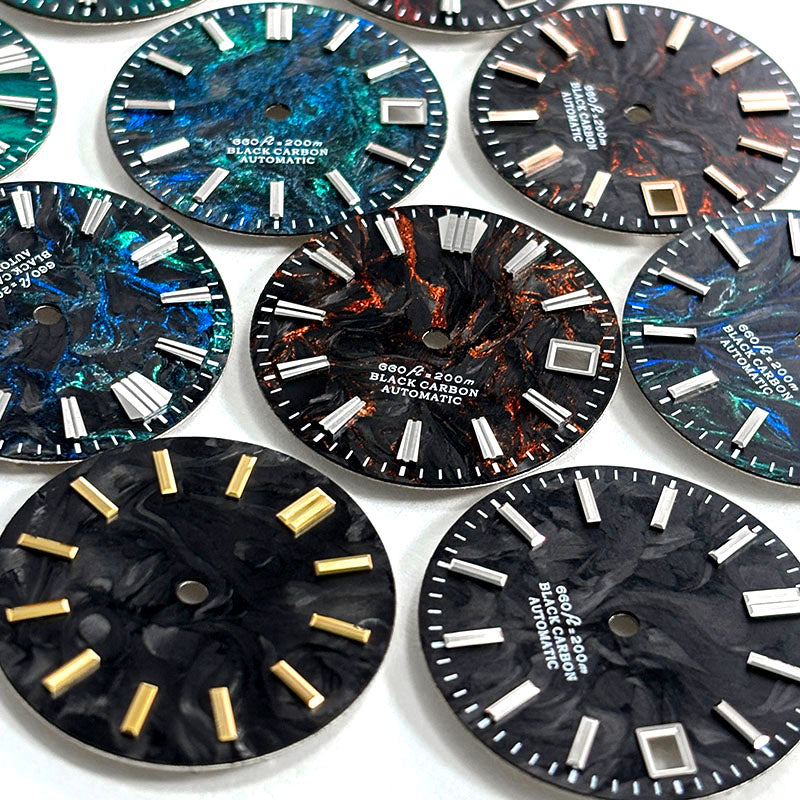 Lava Carbon Fiber No Lume GS MOD Fit NH35 NH38 Movement 28.5mm