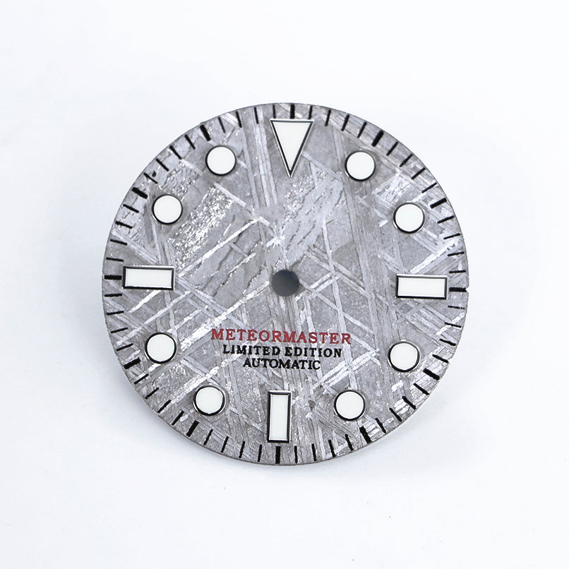 No Date Natural Gray Meteorite Dial NH35NH36 28.5mm