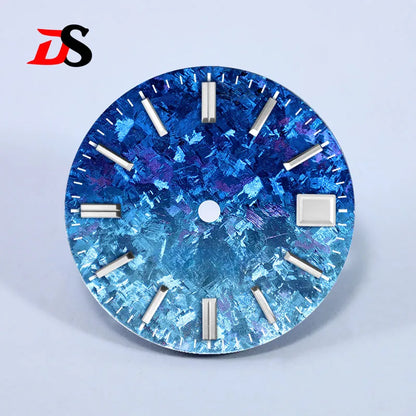 Gradient Blue Purple Dial Crystal Titanium Texture 28.5mm NO Lume NH35 Movement