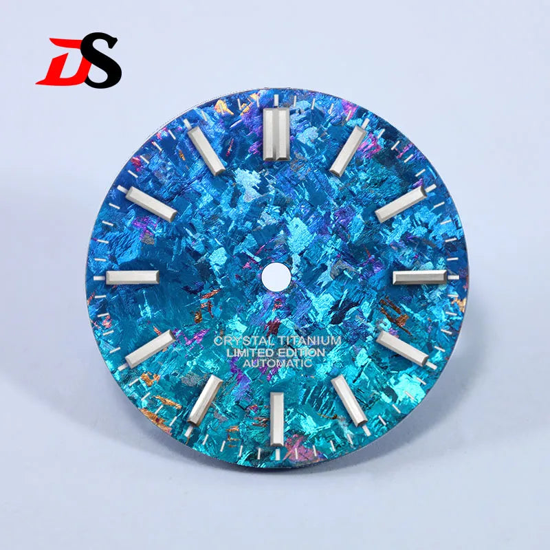 28.5mm Dial Ice Crystal Titanium Dial No Lume NH35 Movement No Date Dial