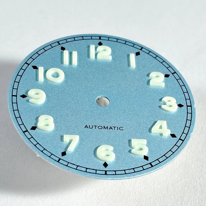 28.5mm Forerunner Dial BGW9 C3 Lume for NH35 NH38 ETA2824 Miyota9015 No Date