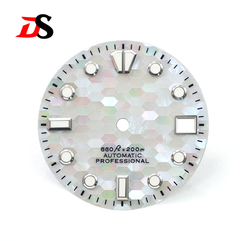 White Mother-of-pearl Dial BGW9 C3 Luminous White Blue MOD NH35 28.5mm