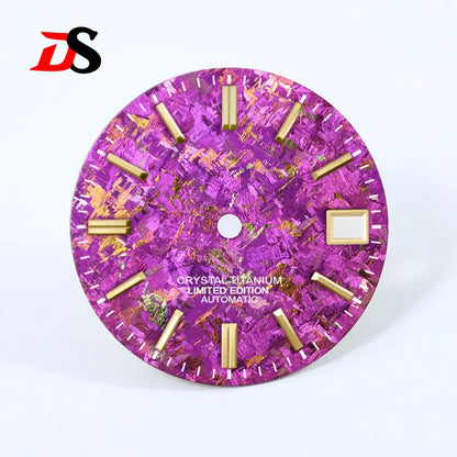 28.5mm Dial Crystal Titanium Text Dial Chaotic Texture No Lume NH35 Movement
