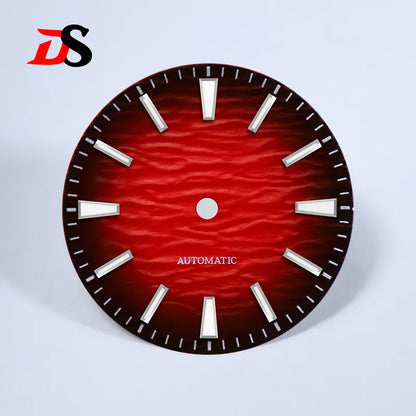 Gradient NH35 Dial 28.5mm Wave Pattern Dial Blue Lume for NH35/NH38 Movement