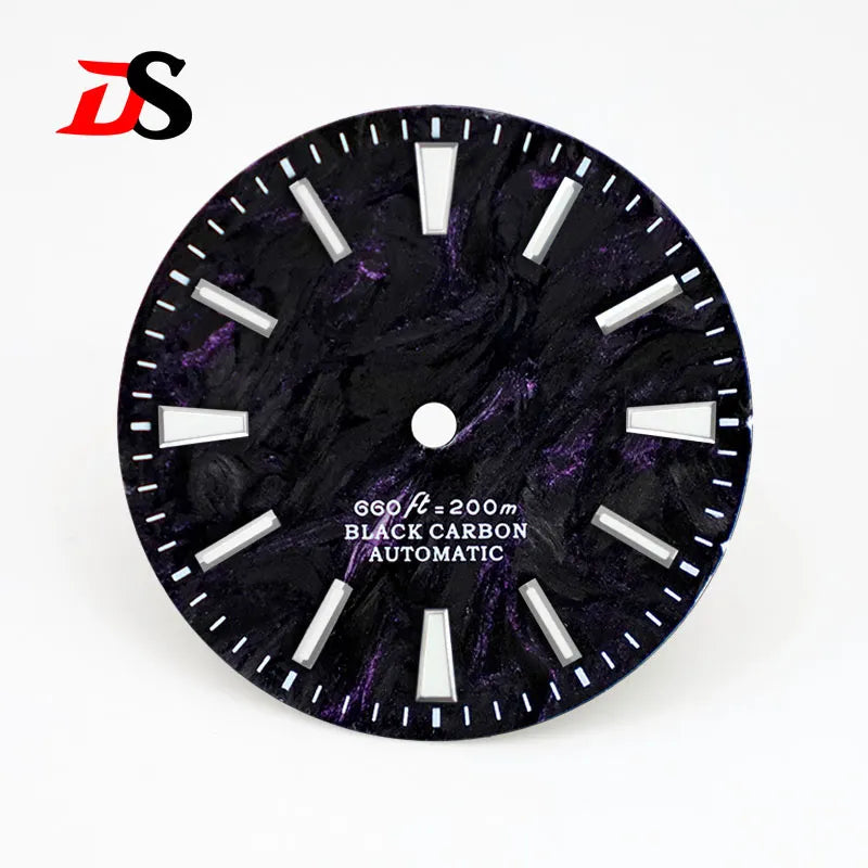 28.5mm Dial Rich Color Carbon Fiber Dial BGW9 Lume for NH35 Movement No date/3o'clock date