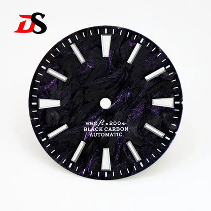 28.5mm Dial Rich Color Carbon Fiber Dial BGW9 Lume for NH35 Movement No date/3o'clock date