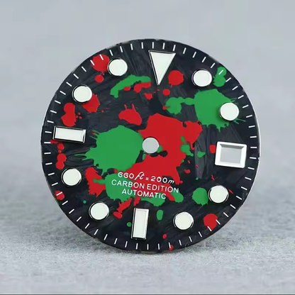 Colorful Graffiti Carbon Fiber Dial Date SUB Blue Lume
