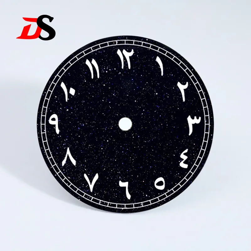 28.5mm Dial Arab Black Starry Sky Black Sandstone NH35NH38 Movement No Date