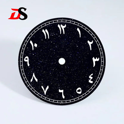 28.5mm Dial Arab Black Starry Sky Black Sandstone NH35NH38 Movement No Date