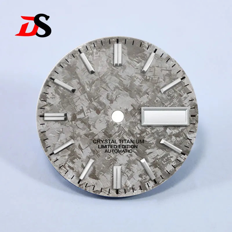 Ice Crystal Titanium Dial 28.5mm DAY DATE No Lume NH35 NH36 Movement