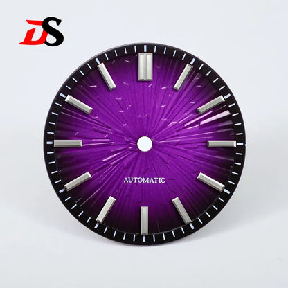 Gradient 28.5mm Wood Grain Dial No Lume for NH35/NH38 Movement 3 O'clock Date/no Date