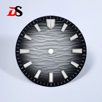Gradient Wave Dial 28.5mm Blue Lume Date for NH35/NH38 Movement