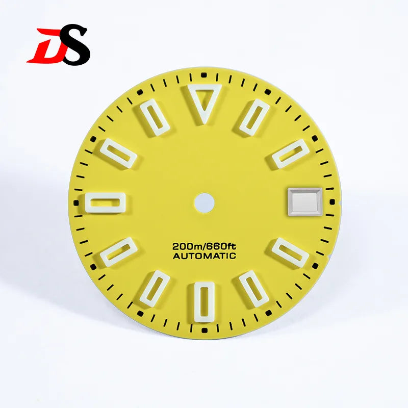 28.5mm Matte Black Dial Hollow Index BGW9 C3 Lume SKX007 for NH36 Movement