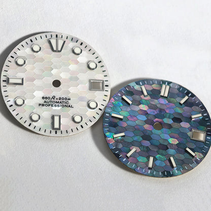 White Mother-of-pearl Dial BGW9 C3 Luminous White Blue MOD NH35 28.5mm