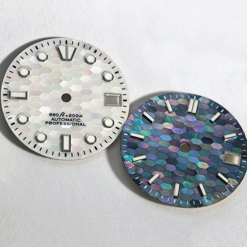 Blue Mother-of-pearl Dial BGW9 C3 Luminous White Blue MOD NH35 28.5mm