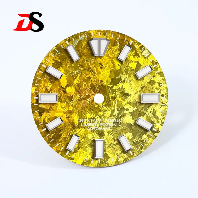 28.5mm Ice Crystal Titanium Dial Blue Lume NH35 Movement